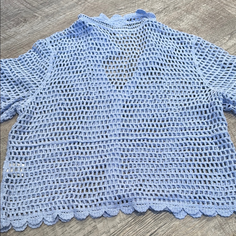 Ultra Pink lilac Crochet Cardigan Sweater~gorgeous - Picture 6 of 6